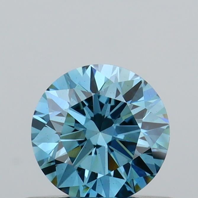 0.47 Ct. Fancy Vivid Blue Round Lab Grown Diamond