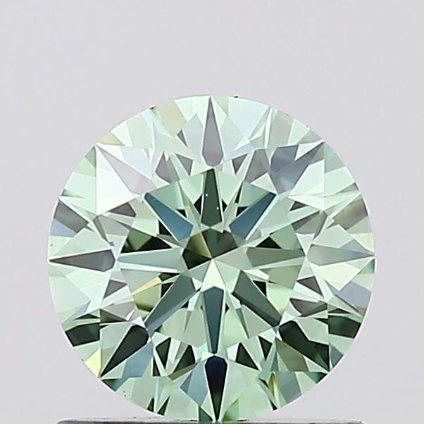 0.77 Ct. Fancy Vivid Green Round Lab Grown Diamond
