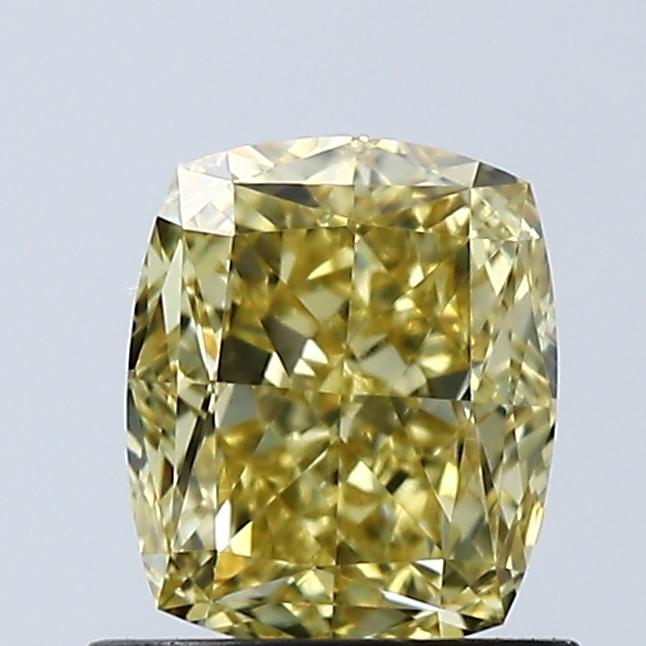 1.04 Ct. Fancy Vivid Yellow Cushion Lab Grown Diamond