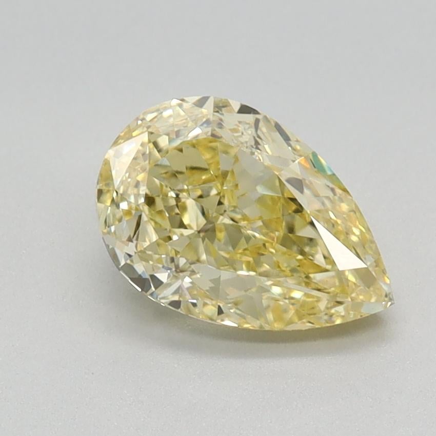 1.12 Ct. Fancy Vivid Yellow Pear Lab Grown Diamond