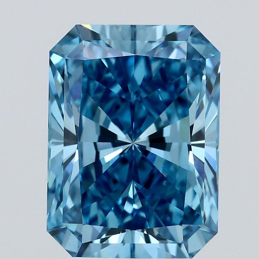 3.62 Ct. Fancy Vivid Blue Radiant Lab Grown Diamond