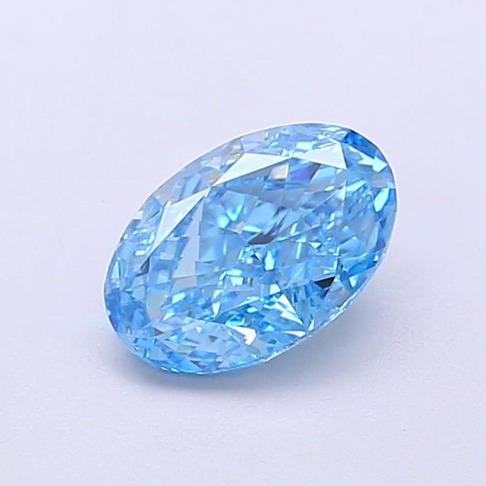1.0 Ct. Fancy Vivid Blue Oval Lab Grown Diamond
