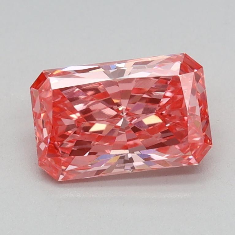 0.74 Ct. Fancy Vivid Pink Radiant Lab Grown Diamond