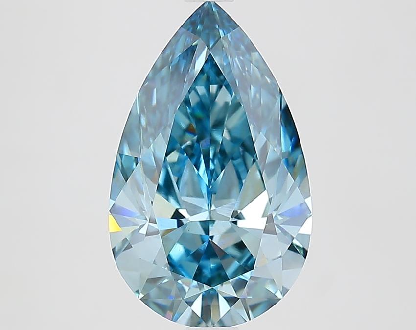 3.20 Ct. Fancy Vivid Blue Pear Lab Grown Diamond