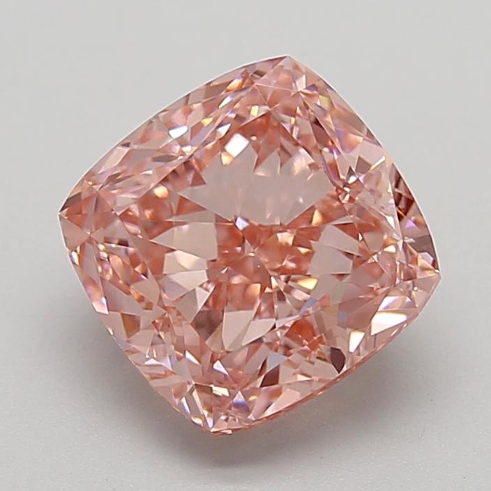 3.63 Ct. Fancy Vivid  Pink Cushion Lab Grown Diamond