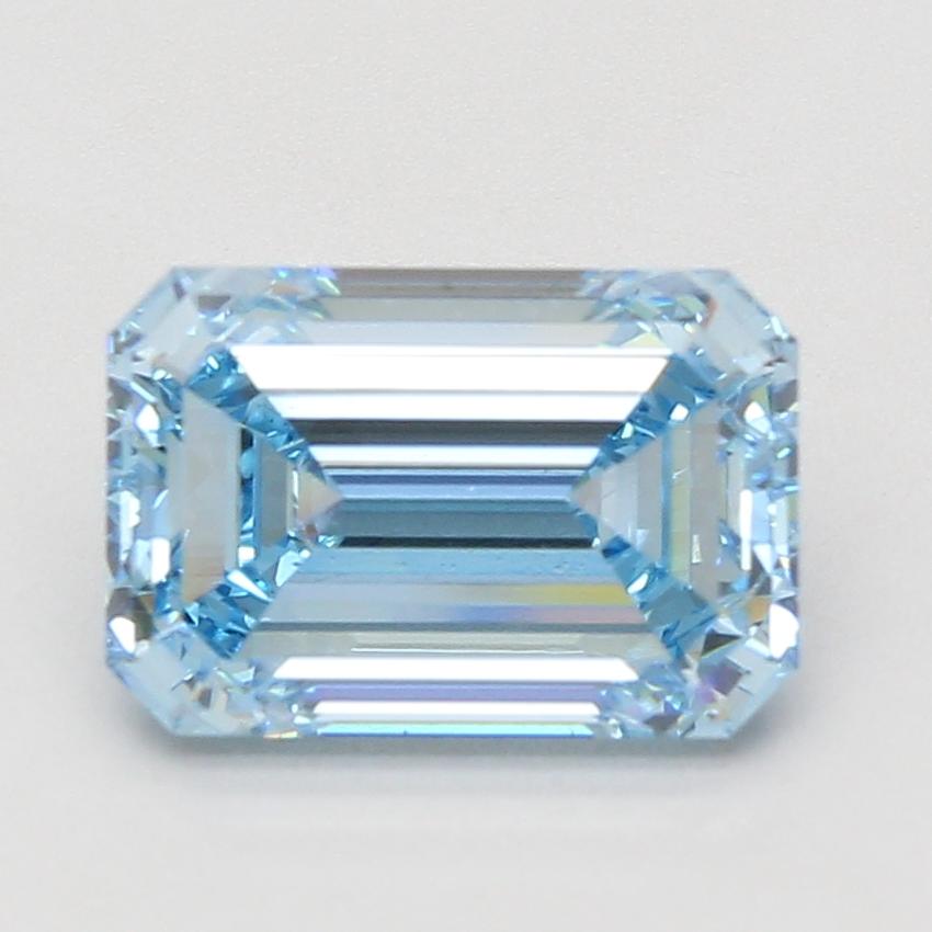 4.10 Ct. Fancy Vivid Blue Emerald Lab Grown Diamond