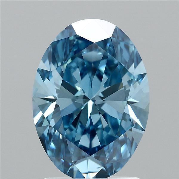 2.00 Ct. Fancy Vivid Blue Oval Lab Grown Diamond