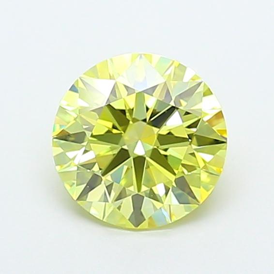 1.59 Ct. Fancy Intense  Yellow Round Lab Grown Diamond