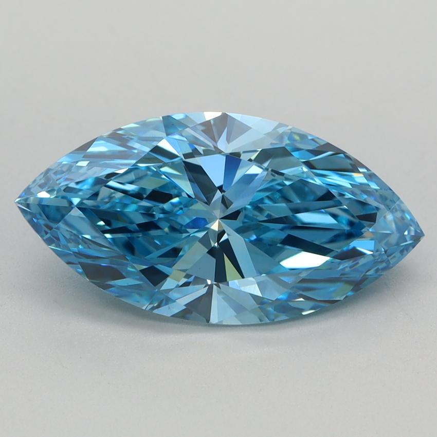 2.51 Ct. Fancy Vivid Blue Marquise Lab Grown Diamond
