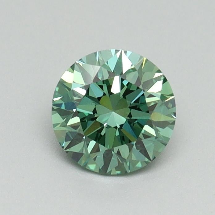 0.63 Ct. Fancy Vivid Pacific Green Round Lab Grown Diamond
