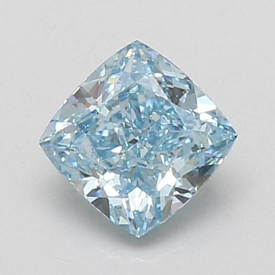 1.05 Ct. Fancy Vivid Blue Cushion Lab Grown Diamond