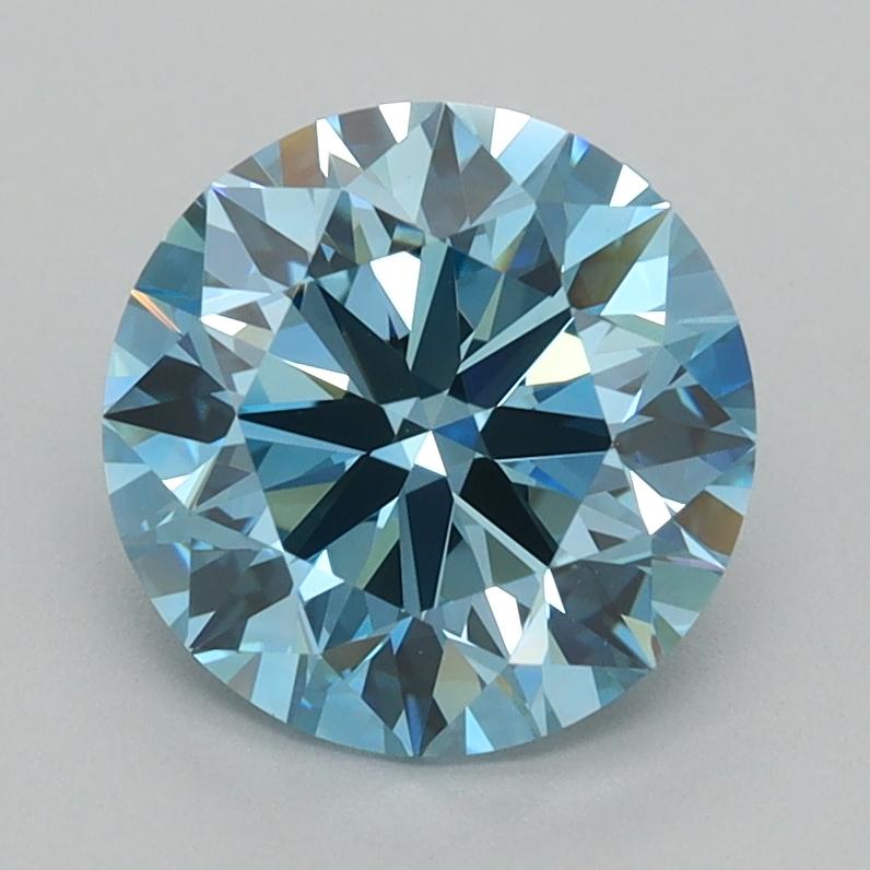 1.98 Ct. Fancy Vivid  Blue Round Lab Grown Diamond