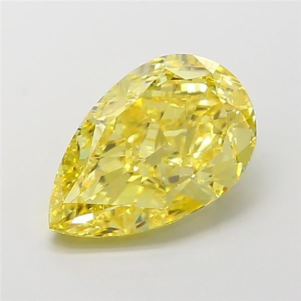 3.20 Ct. Fancy  Yellow Pear Lab Grown Diamond