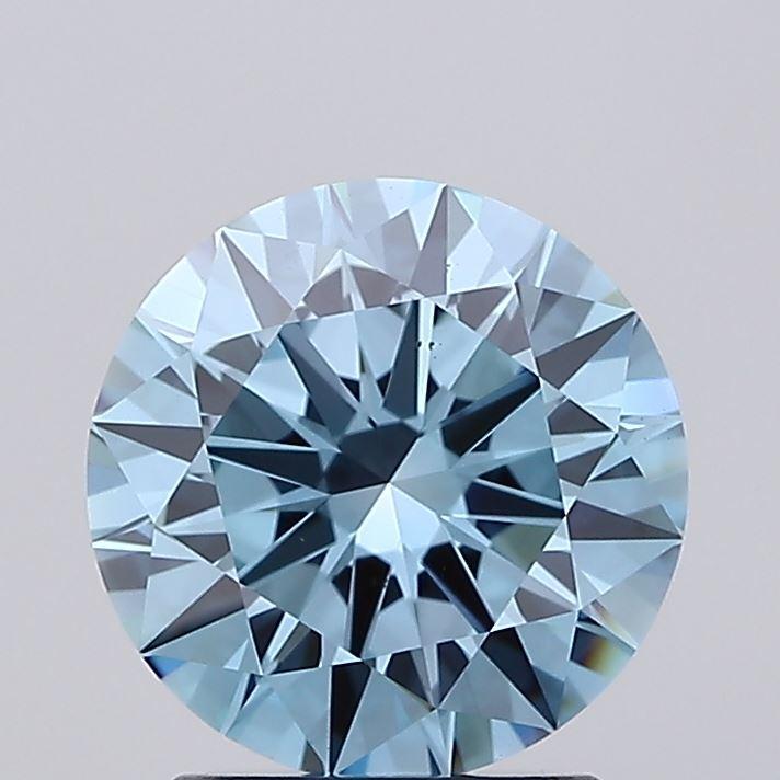 2.03 Ct. Fancy Vivid  Blue Round Lab Grown Diamond