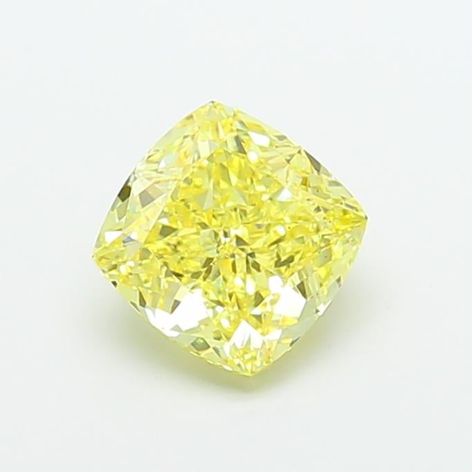 3.01 Ct. Fancy Intense  Yellow Cushion Lab Grown Diamond