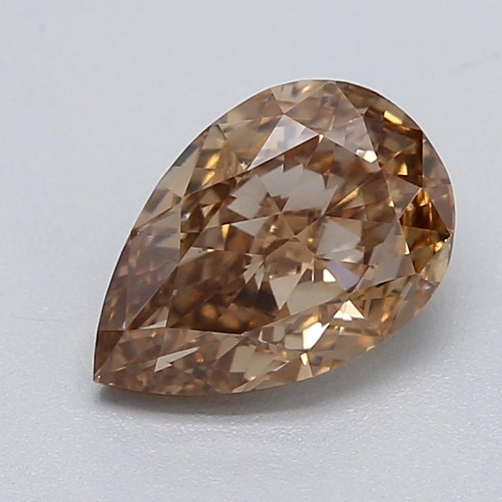 0.71 Ct. Light  Brown Pear Lab Grown Diamond