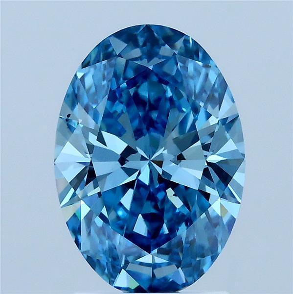 2.07 Ct. Fancy Vivid Blue Oval Lab Grown Diamond