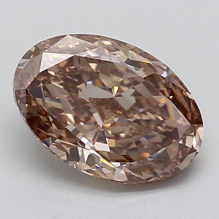 3.60 Ct. Fancy  Brown Oval Lab Grown Diamond