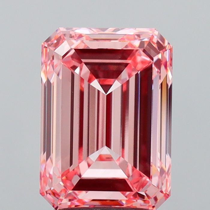 3.24 Ct. Fancy Vivid Pink Emerald Lab Grown Diamond