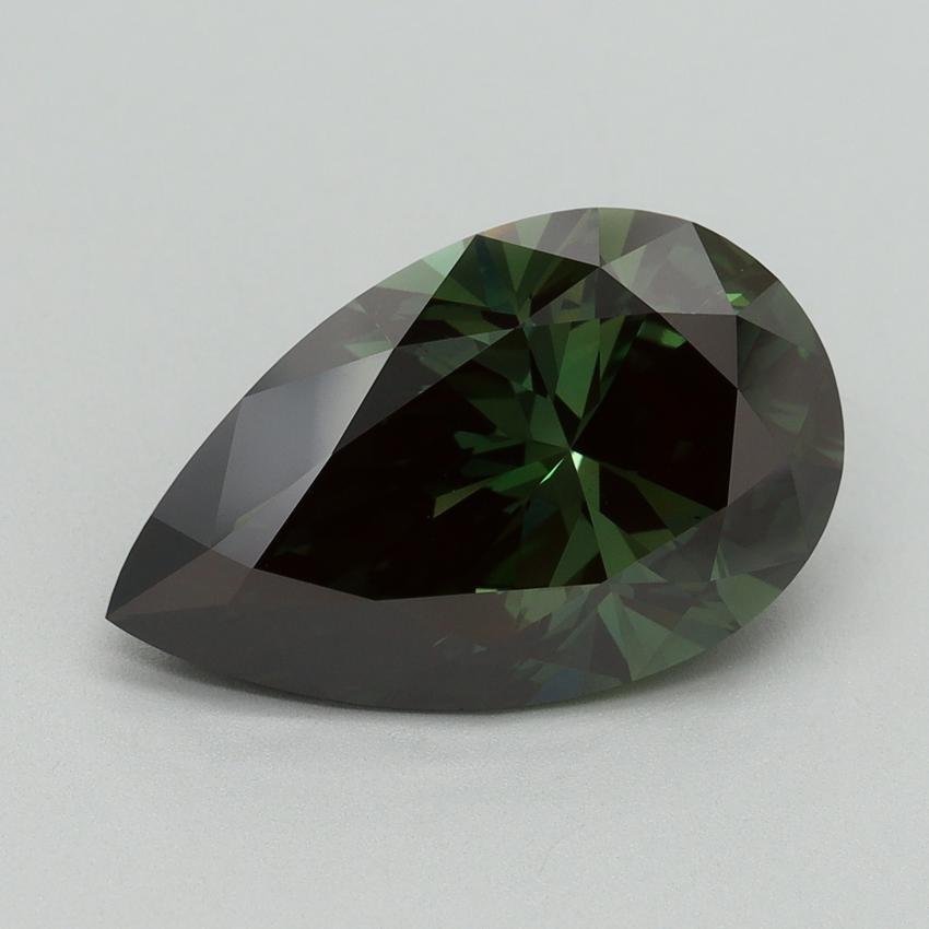 5.01 Ct. Fancy Deep Green Pear Lab Grown Diamond