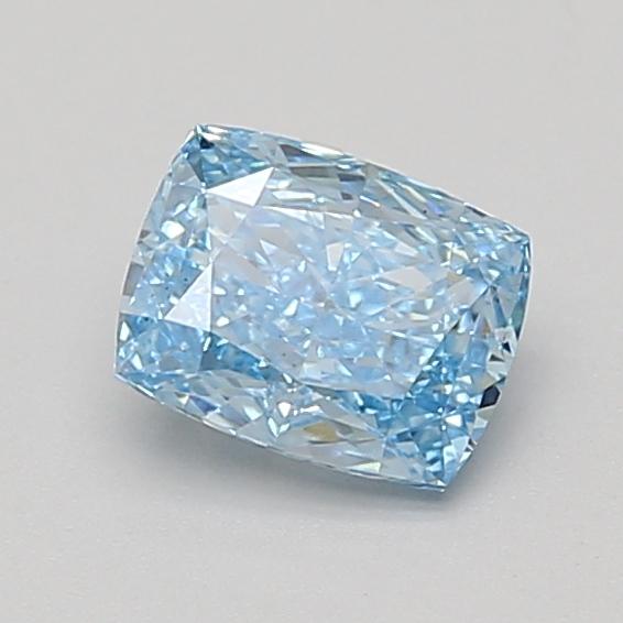 0.99 Ct. Fancy Vivid Blue Cushion Lab Grown Diamond