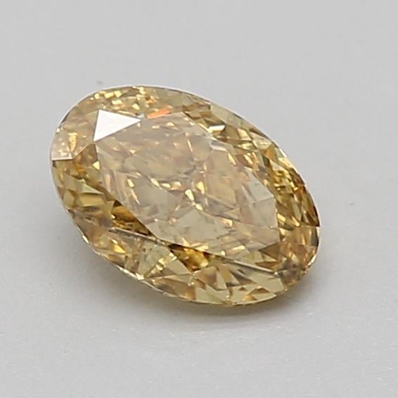 0.82 Ct. Fancy Intense Yellow Oval Lab Grown Diamond