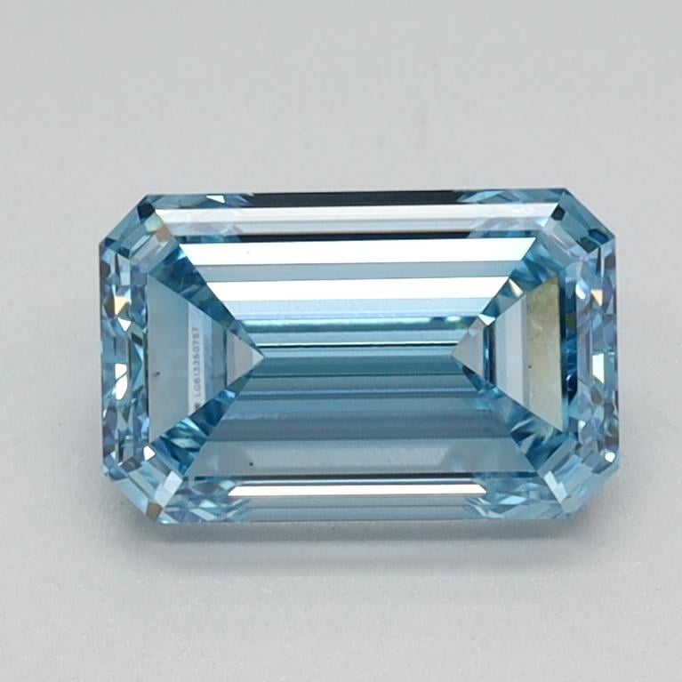 1.02 Ct. Fancy Intense Blue Emerald Lab Grown Diamond
