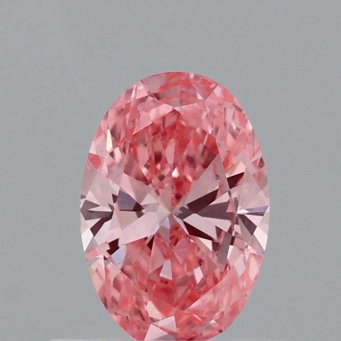 0.55 Ct. Fancy Vivid Pink Oval Lab Grown Diamond