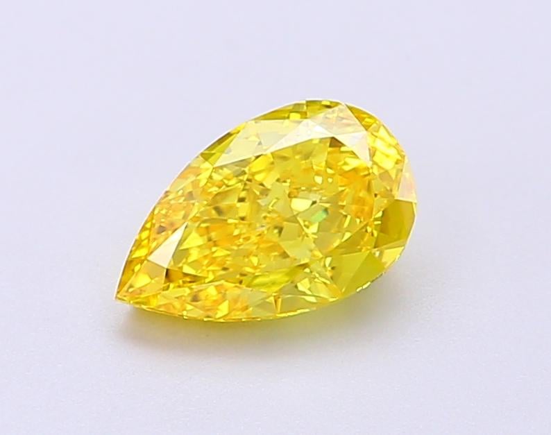 1.01 Ct. Fancy Vivid Yellow Pear Lab Grown Diamond
