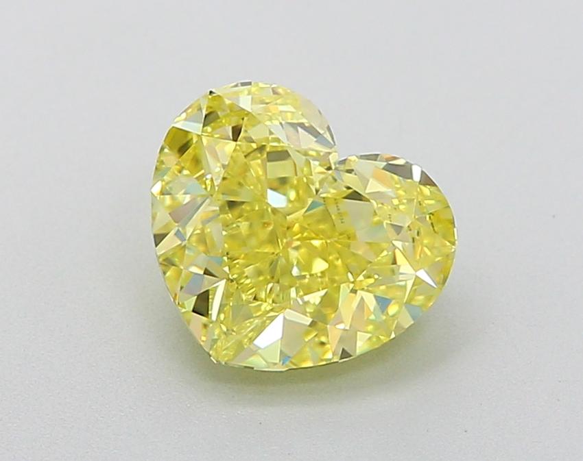2.18 Ct. Fancy Intense Yellow Heart Lab Grown Diamond