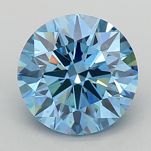 3.03 Ct. Fancy Vivid  Blue Round Lab Grown Diamond