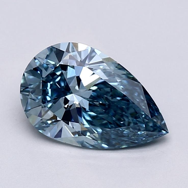 2.19 Ct. Fancy Vivid  Blue Pear Lab Grown Diamond