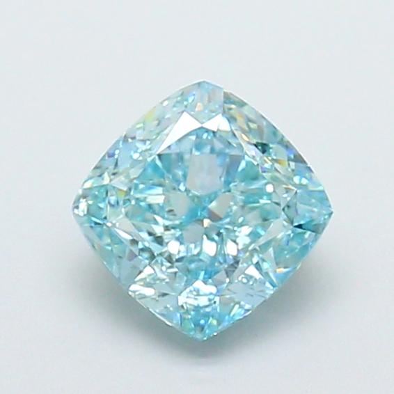 1.59 Ct. Fancy Vivid  Blue Cushion Lab Grown Diamond