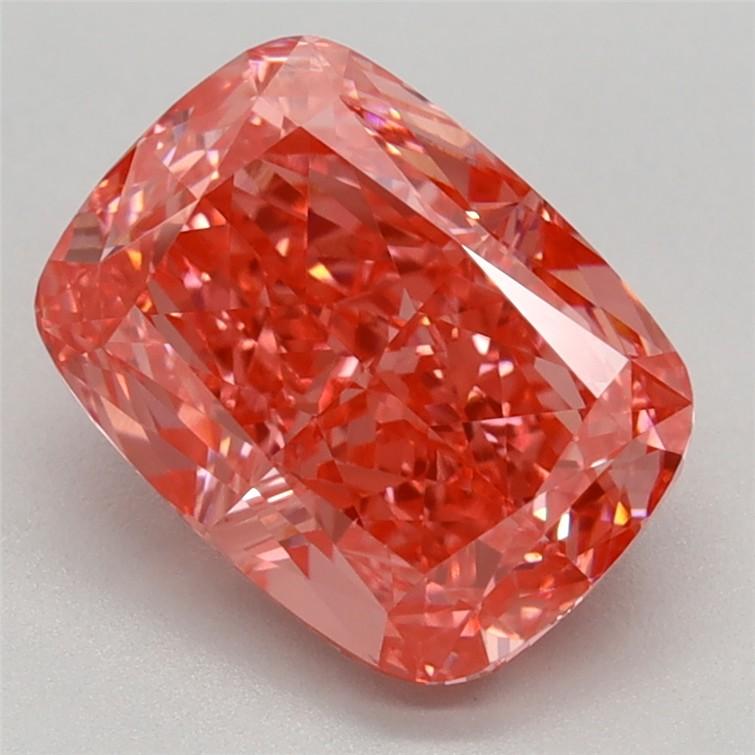 2.41 Ct. Fancy Vivid Pink Cushion Lab Grown Diamond
