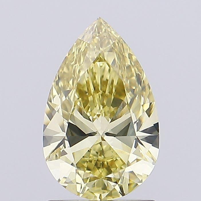 1.13 Ct. Fancy Intense Yellow Pear Lab Grown Diamond