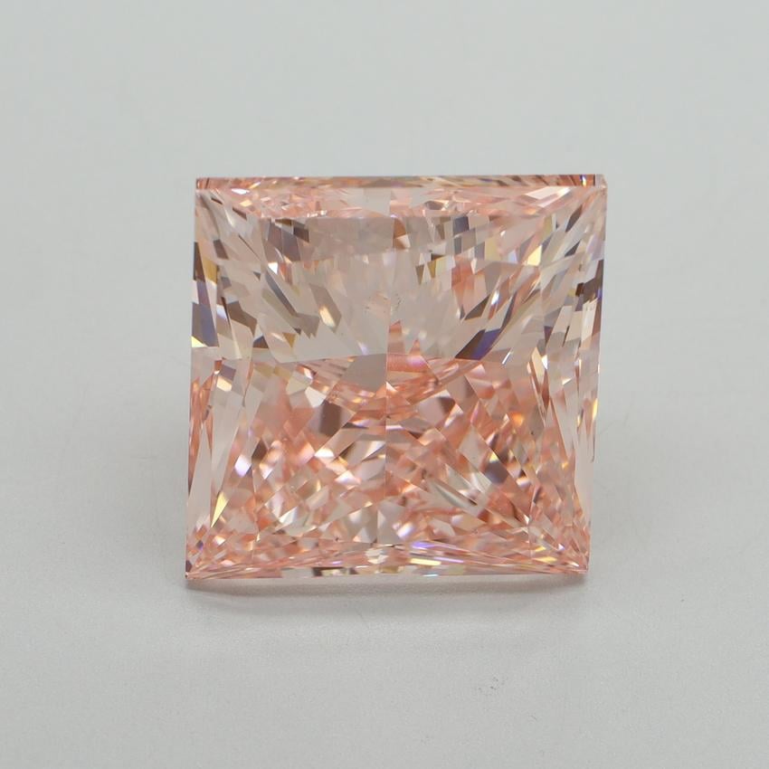 15.02 Ct. Fancy Vivid Pink Princess Lab Grown Diamond