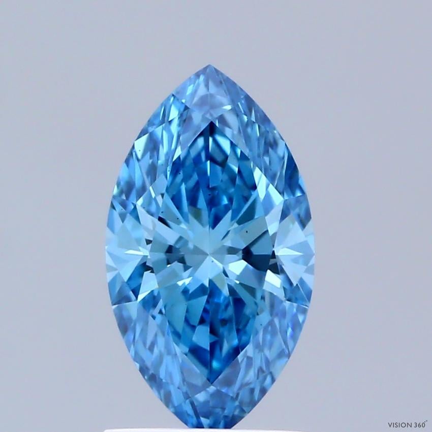 1.05 Ct. Fancy Vivid Blue Marquise Lab Grown Diamond