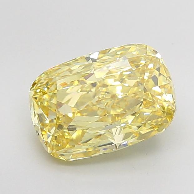 5.04 Ct. Fancy Intense None Yellow Cushion Lab Grown Diamond