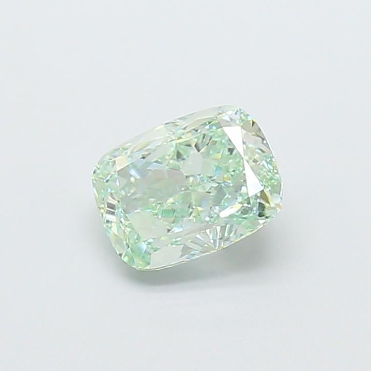 1.51 Ct. Fancy Intense  Green Cushion Lab Grown Diamond