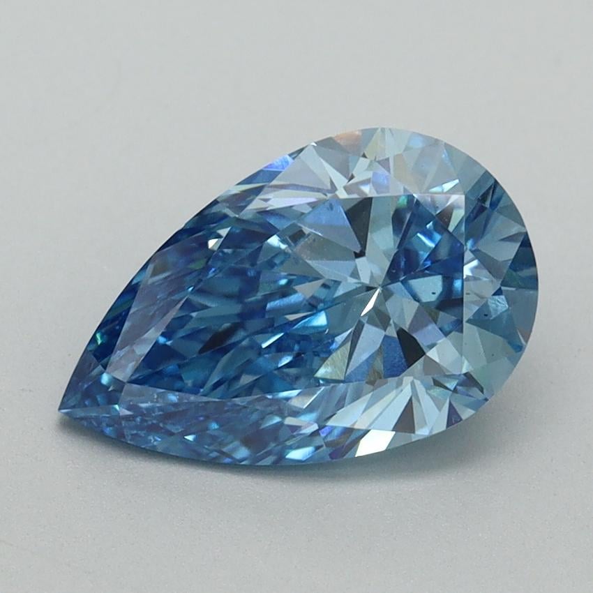 2.00 Ct. Fancy Vivid Blue Pear Lab Grown Diamond