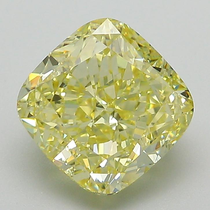 2.79 Ct. Fancy Intense  Yellow Cushion Lab Grown Diamond