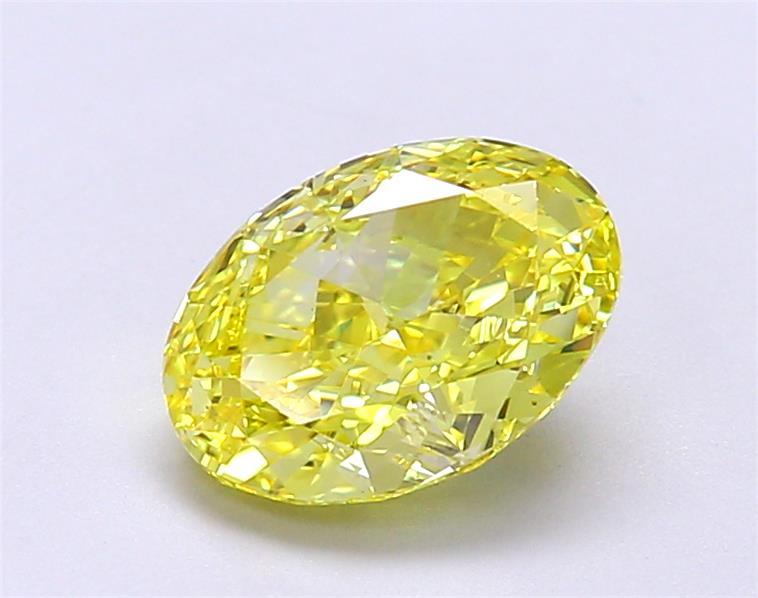 1.72 Ct. Fancy Vivid  Yellow Oval Lab Grown Diamond