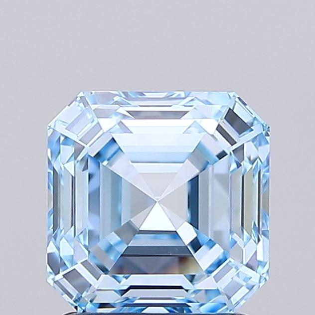 1.56 Ct. Fancy Vivid Blue Asscher Lab Grown Diamond