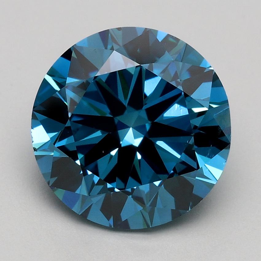 2.50 Ct. Fancy Vivid Blue Round Lab Grown Diamond