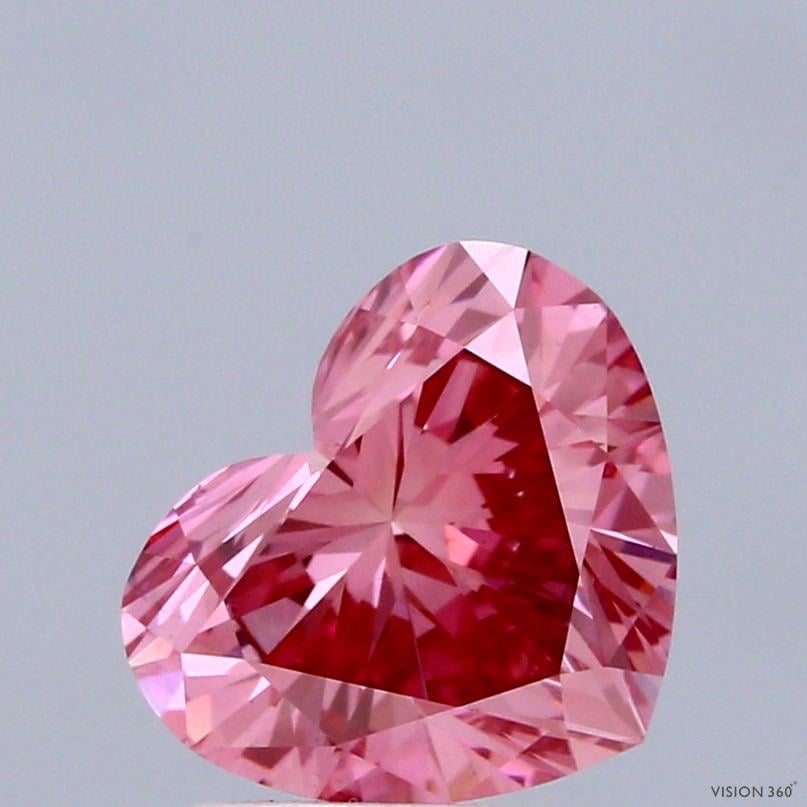 2.18 Ct. Fancy Vivid Pink Heart Lab Grown Diamond