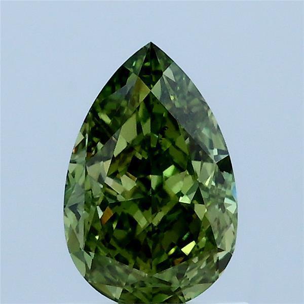1.05 Ct. Fancy Vivid Green Pear Lab Grown Diamond
