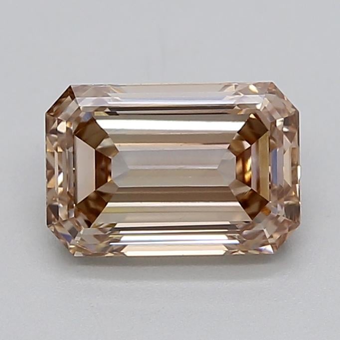 1.08 Ct. Very Light  Brown Emerald Lab Grown Diamond