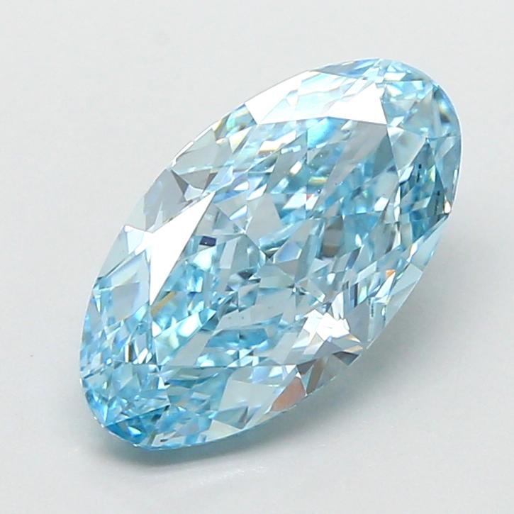2.31 Ct. Fancy Vivid  Blue Oval Lab Grown Diamond