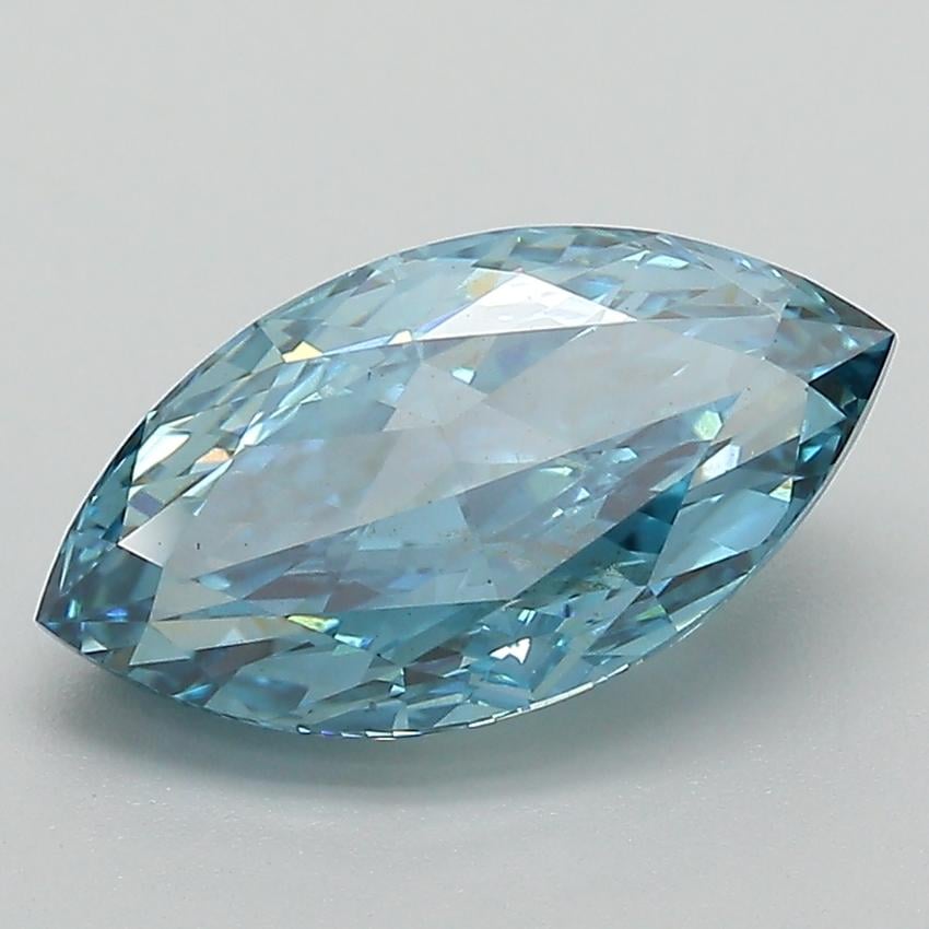 2.56 Ct. Fancy Vivid Blue Marquise Lab Grown Diamond