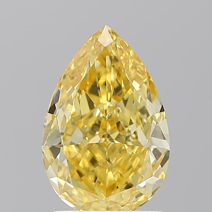 1.60 Ct. Fancy Vivid Yellow Pear Lab Grown Diamond